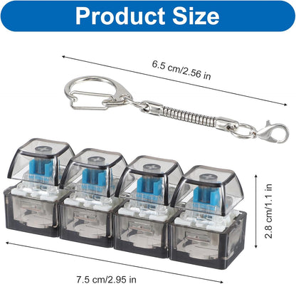 4-Button Keyboard Fidget Toy Keychain — Stress Relief, Focus & Anxiety Decompression Tool