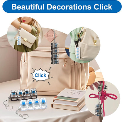 4-Button Keyboard Fidget Toy Keychain — Stress Relief, Focus & Anxiety Decompression Tool