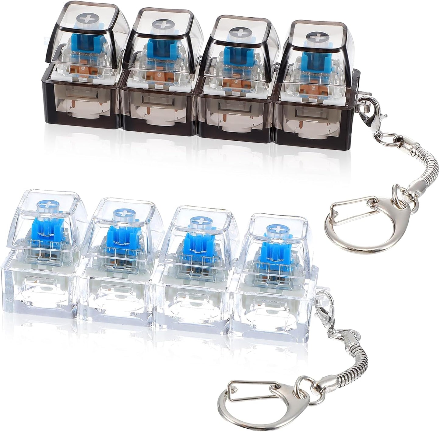 4-Button Keyboard Fidget Toy Keychain — Stress Relief, Focus & Anxiety Decompression Tool