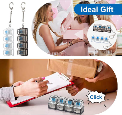 4-Button Keyboard Fidget Toy Keychain — Stress Relief, Focus & Anxiety Decompression Tool